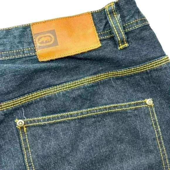 Ecko  Unltd Oversized Retro “90’s” Carpenter Dark Wash  Jean Shorts Size 46B - Picture 3 of 13